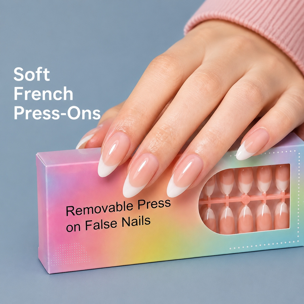 Nail Art Ombre Pink - 150 Uñas Postizas Francesas Ombre Almendradas