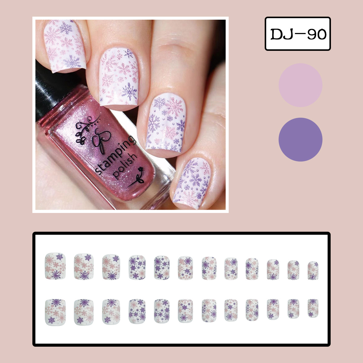 24 Uñas Postizas de Color Rosa - Nail Art Ombre Pink reseña y precio
