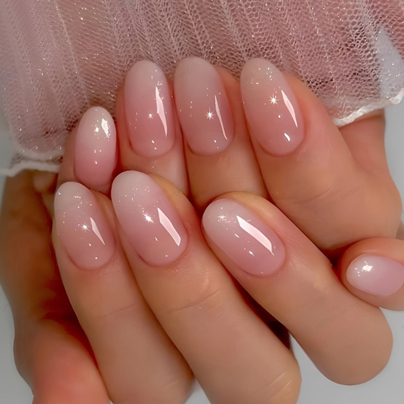24 Uds. de Uñas Postizas Ovala - Nail Art Ombre Pink reseña y precio